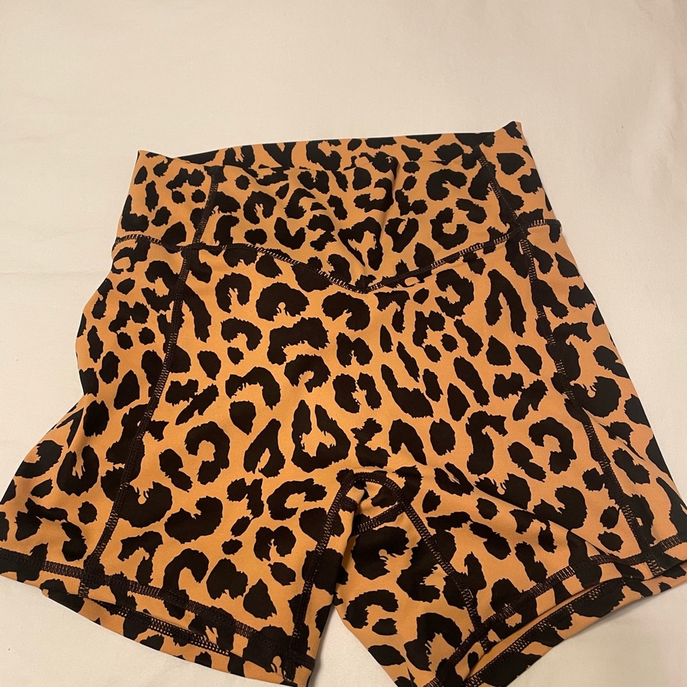Balance Athletica cheetah print shorts from animal kingdom line